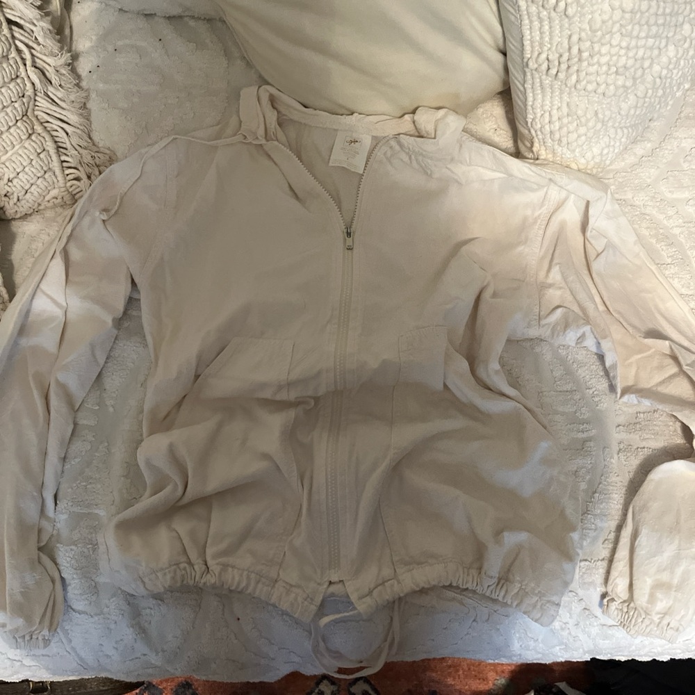 Cream Zip-Up Jacket